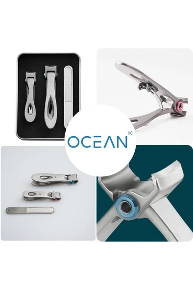 Ocean Solingen Metal Kutuda Lüx 3'lü Tırnak Makası Seti ASU-222 ürün görseli 1