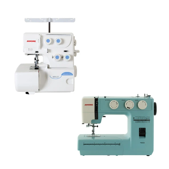 Janome 8002D Overlok Makinesi ve TR2023 Dikiş Makinesi Avantajlı Paket ürün görseli 1