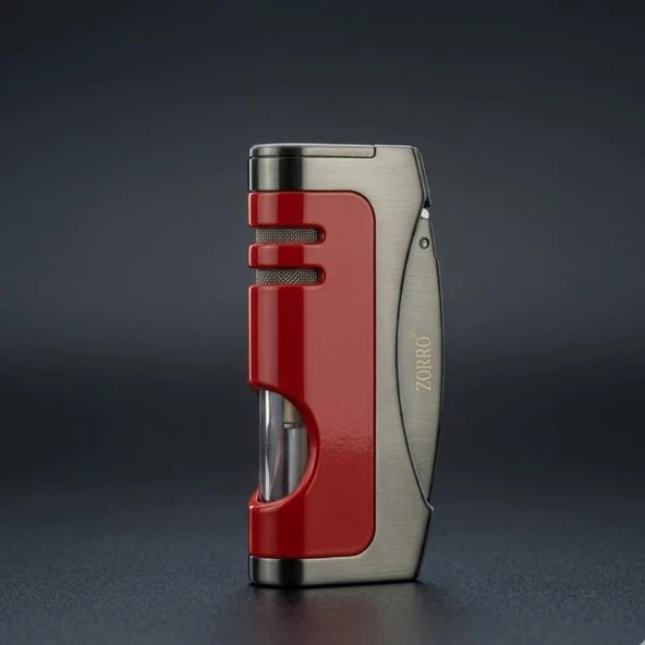 Zorro Tek Torch Pürmüz Kırmızı Puro Çakmağı ürün görseli 1