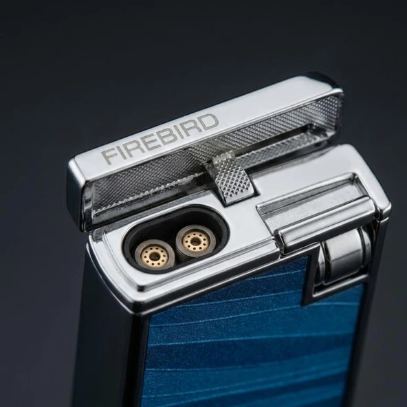 Firebird Çift Torch Pürmüz Krom Puro Çakmağı - Resim 4