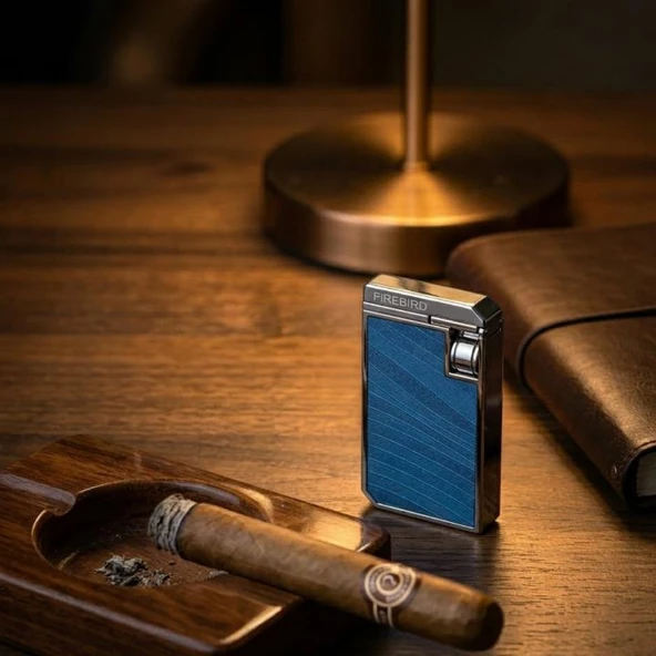 Firebird Çift Torch Pürmüz Krom Puro Çakmağı ürün görseli 1