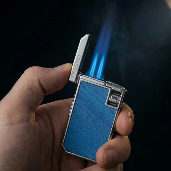 Firebird Çift Torch Pürmüz Krom Puro Çakmağı - Resim 2