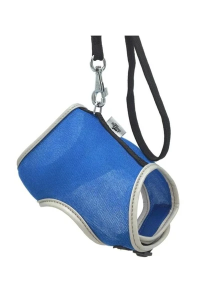 Cattie Havalı Dokumadan El Yapımı Kedi Göğüs & Gezdirme Takımı 1x25-35cm - Royal Blue ürün görseli 1