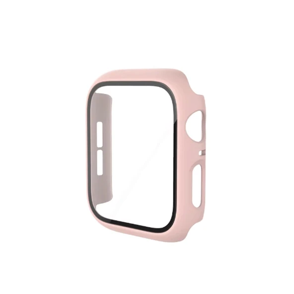 Apple Watch 44mm Camlı Kasa Ekran Koruyucu - Pembe ürün görseli 1