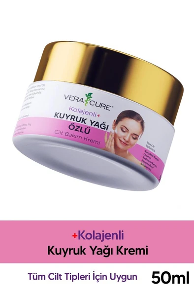 Vera Cure Kolajenli Kuyruk Yağı Kremi Kırışıklık Karşıtı, Nemlendirici, Sıkılaştırıcı 50ml ürün görseli 1