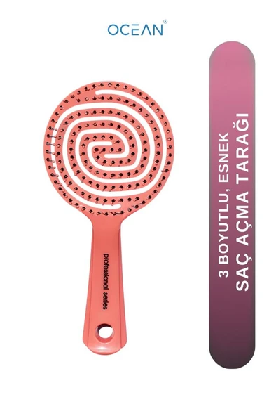 Ocean Oval Kolay Temizlenebilir Saç Fırçası Pembe ASU-293 ürün görseli 1