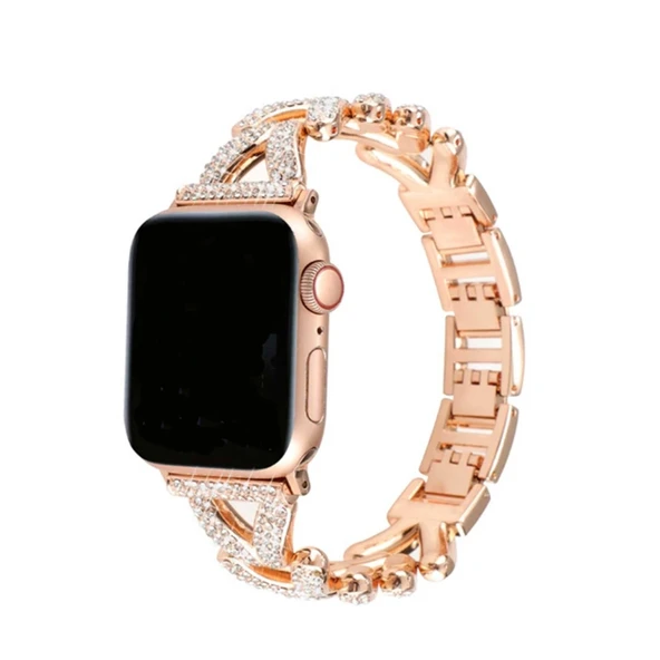 Apple Watch 38mm Node Taşlı Kordon (saat Değildir) - Siyah - Resim 3