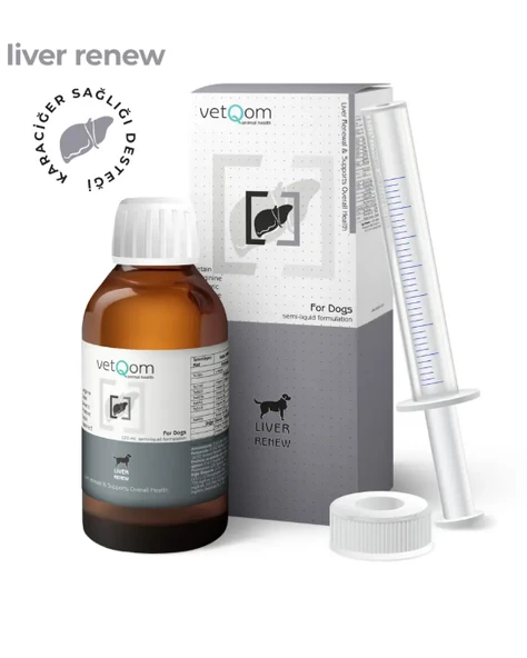 Vetqom Canine Liver Renew 120 ml (Köpekler İçin Karaciğer Yenileyici ve Toksin Atıcı Solüsyon) ürün görseli 1