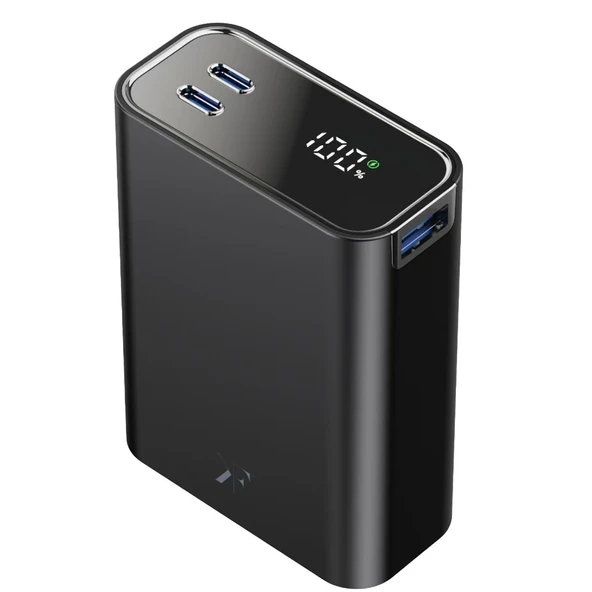 Pw501 20.000 Mah Dijital Göstergeli 2 Adet 45w Type-c Ve 22.5w Usb Çıkışlı Şarj Pd Hızlı Şarj Powerbank - Siyah ürün görseli 1
