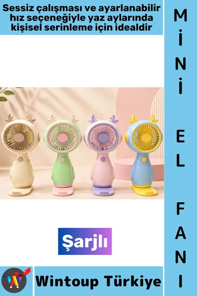 #Vantilatör Mini Gündelik Çanta Boy Seyahat Tipi Kompakt Taşınabilir Hafif Sessiz Çalışma Ev Ofis Yaz Serinleme Şık Deta ürün görseli 1