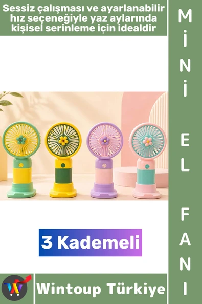 #Vantilatör Gündelik Çanta Boy Seyahat Tipi Kompakt Taşınabilir Hafif Sessiz Çalışma Ev Ofis Yaz Serinleme Şık Renkli 3 ürün görseli 1