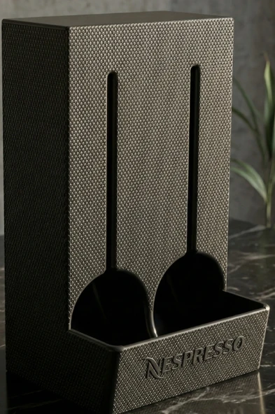 Nespresso Uyumlu Kapsül Kahve Dispenseri - Petek Dokulu Modern Kahve Standı ürün görseli 1