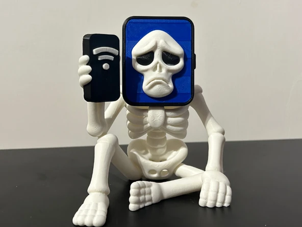 Wi-Fi İskelet Figürü - 3D Yazıcı Modern Sanat Biblosu - Akıllı Telefonlu İskelet ürün görseli 1