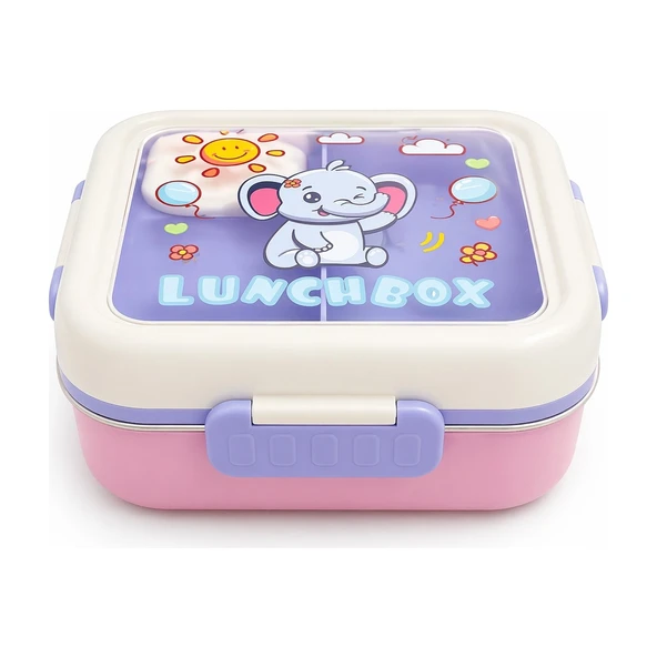 VGN-6141 Paslanmaz Çelik Luncbox 600 ml Pembe ürün görseli 1