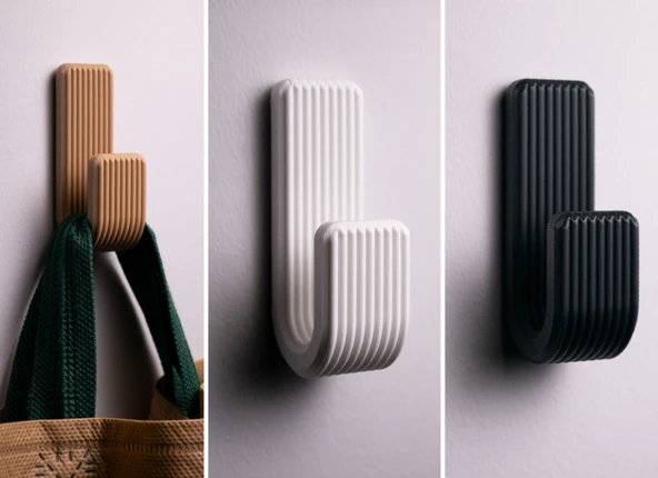 Modern Çizgili Dekoratif Duvar Askısı – Minimalist Tasarım ürün görseli 1