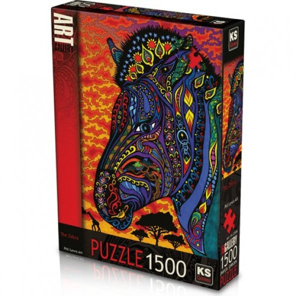 KS Games Puzzle 1500 Parça Zebra Lisanslı Ürün ürün görseli 1
