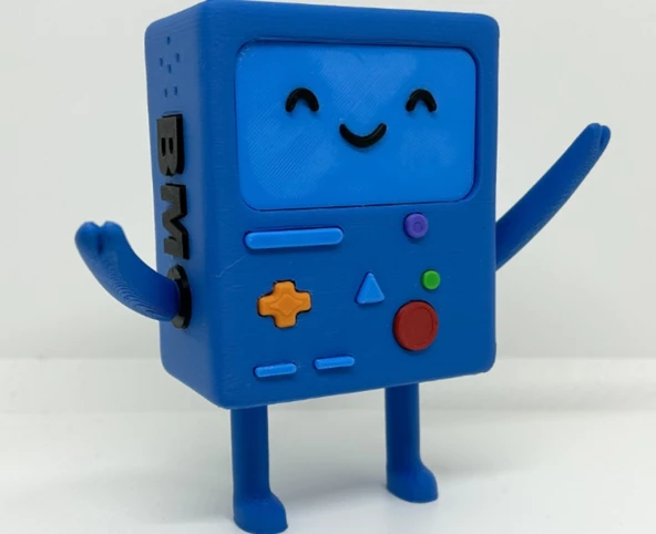 BMO Adventure Time Figürü - 3D Baskı Neşeli Oyun Konsolu Biblosu - Koleksiyonluk Gamer Masası Dekoru ürün görseli 1