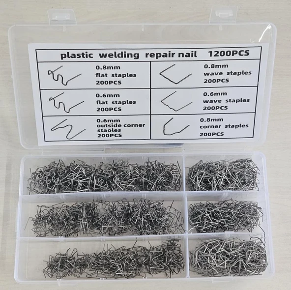 PLASTİK ZIMBA TAMİR TELİ 1200 ADET 6 ÇEŞİT 200 PARÇA ürün görseli 1