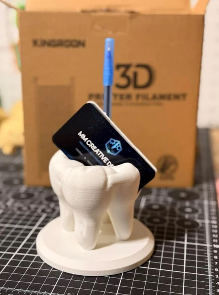3D Baskı Diş Hekimi Masa Üstü Organizer | Klinik Dekoru & Kalemlik ürün görseli 1