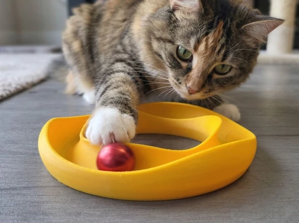 İnteraktif Kedi Oyuncağı | 3D Baskı Toplu Kedi Oyunu ürün görseli 1