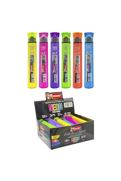 Min Neon 60 mm 120 Lü Tüp 0.7 mm Kalem Ucu ürün görseli 1