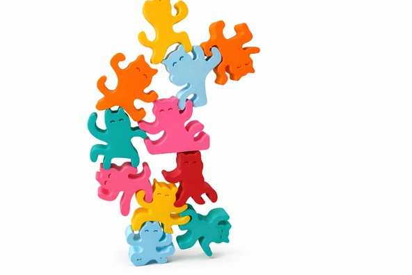 3D Baskı Denge Oyunu Renkli Kediler – Montessori Eğitici Oyuncak, Denge Kurma Oyunu, Çocuk Motor Beceri Geliştirici ürün görseli 1