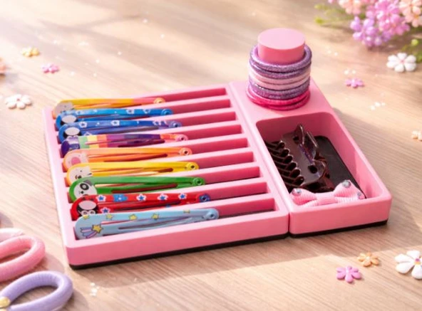 Saç Tokası Organizer Kutusu – 3D Baskı Takı & Aksesuar Düzenleyici (Çok Bölmeli) ürün görseli 1