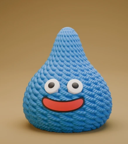 rgü Görünümlü Mavi Slime Figürü - 3D Baskı Oyun Karakteri - Tatlı Gamer Hediyesi - Dekoratif Modern Obje ürün görseli 1