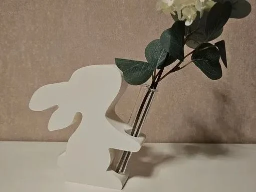 Tavşan Vazo | Dekoratif Çiçeklik | 3D Baskı Figürlü Vazo ürün görseli 1