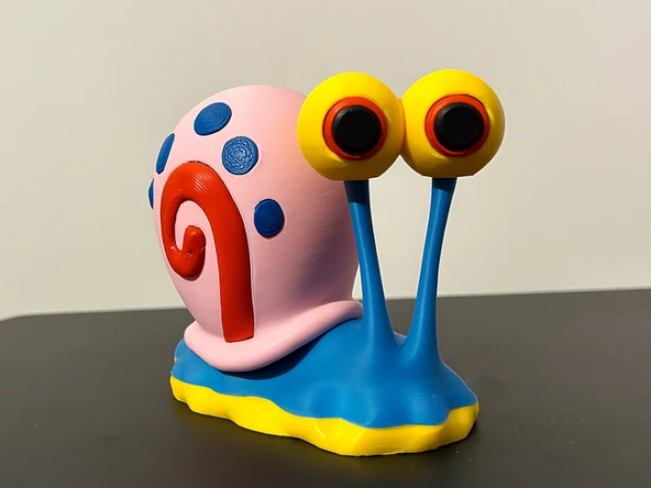 Salyangoz Gary Figürü - 3D Yazıcı Tasarım SpongeBob Biblosu - Gary the Snail ürün görseli 1
