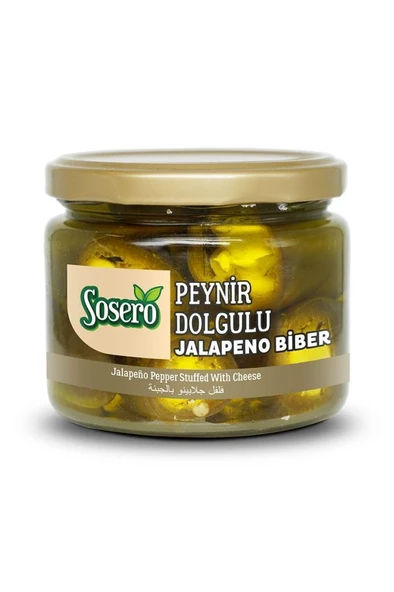 Sosero Peynir Dolgulu Jalapeno Biber 290 gr Cam Kavanoz ürün görseli 1