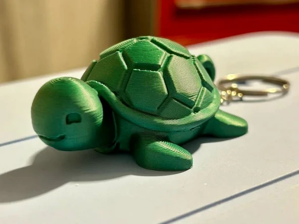 Sevimli Kaplumbağa Anahtarlık – 3D Baskı Kawaii Kaplumbağa Figürü (Cute Keychain) ürün görseli 1