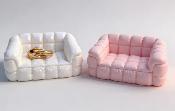 Mini Koltuk Takı Standı | 3D Baskı Yüzük ve Aksesuar Düzenleyici ürün görseli 1