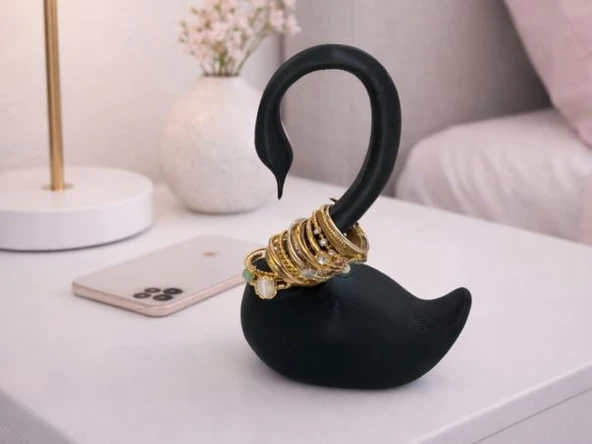 Kuğu Takı Standı – 3D Baskı Yüzük & Bileklik Organizer (Dekoratif Aksesuar) ürün görseli 1