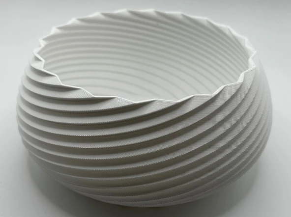 Spiral Dekoratif Kase | 3D Baskı Modern Organizer ve Masaüstü Aksesuar ürün görseli 1