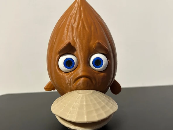 Üzgün Badem Figürü - 3D Yazıcı Baskısı Dekoratif Obje ürün görseli 1