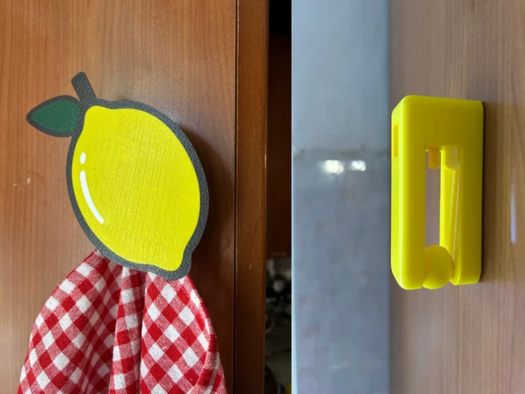 Pratik Limon Havlu Tutucu - Delmesiz Mutfak ve Banyo Havlu Askısı - 3D Baskı Dekoratif Aparat ürün görseli 1