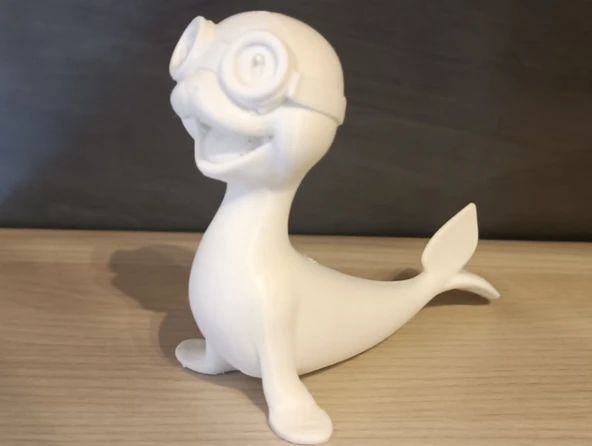 Sevimli Deniz Canlısı Figürü | 3D Baskı Gözlüklü Dekoratif Biblo ürün görseli 1
