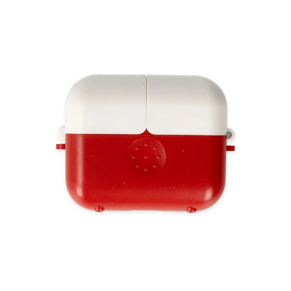 Apple Airpods 3 (3.nesil) Basmalı Kılıf - Kırmızı-beyaz ürün görseli 1