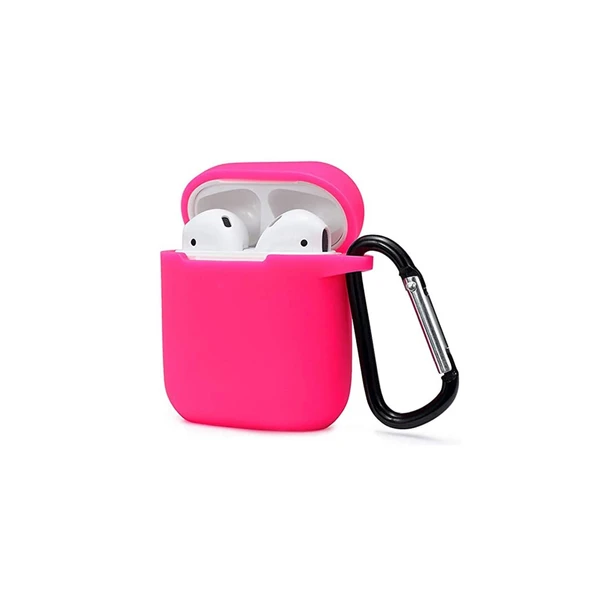 Apple Airpods 2 (2.nesil) Sert Silikon Kılıf - Pembe ürün görseli 1