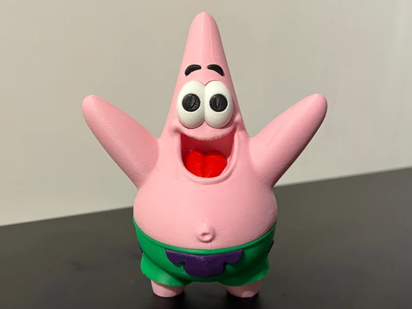 Patrick Star Figürü - 3D Yazıcı Tasarım SpongeBob Biblosu - Patrick Yıldız Heykelcik ürün görseli 1