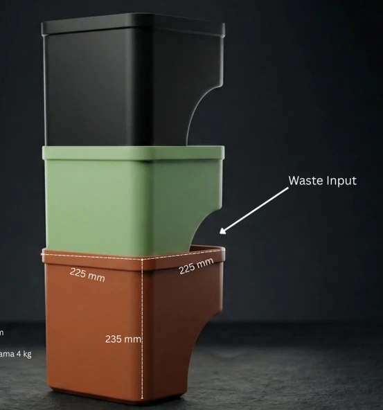 3D Yazıcı PLA Geri Dönüşüm Kutusu - Purge Poop Bin Atık Haznesi - Atölye ve Masaüstü Düzenleyici Aksesuar ürün görseli 1