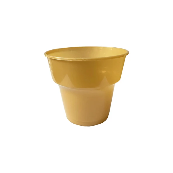 Omeyva Renkli Sert Mika Plastik Kristal Bardak - Altın - 6 Oz / 180 CC - 25'li Paket ürün görseli 1