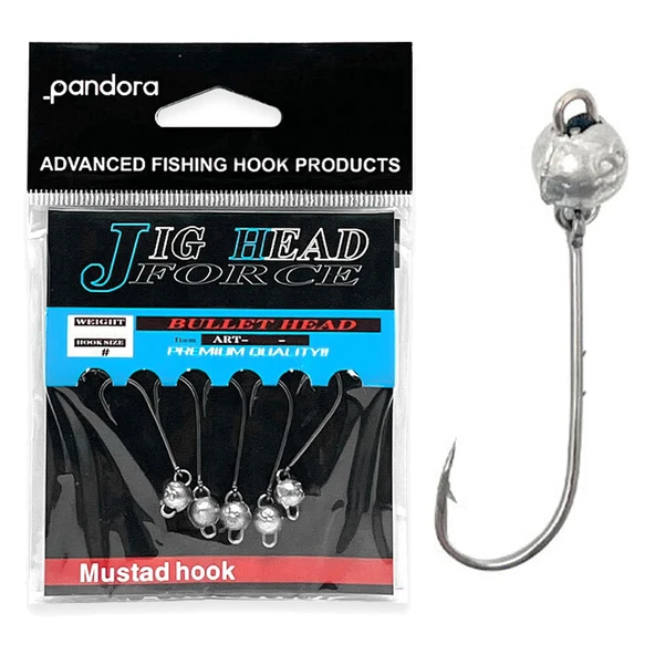 Pandora Force AH 5 Adet Mafsallı Jig Head  2.5 Gr - 6 No ürün görseli 1