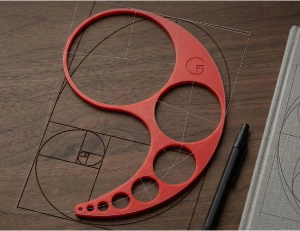Altın Oran Çizim Aracı – Fibonacci Spiral Şablon (3D Baskı) ürün görseli 1