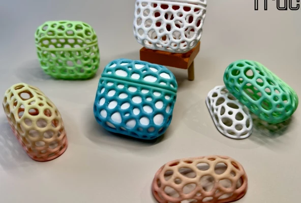 Voronoi Tasarım Ultra Hafif AirPods Kılıfı – Estetik ve Modern Koruma ürün görseli 1