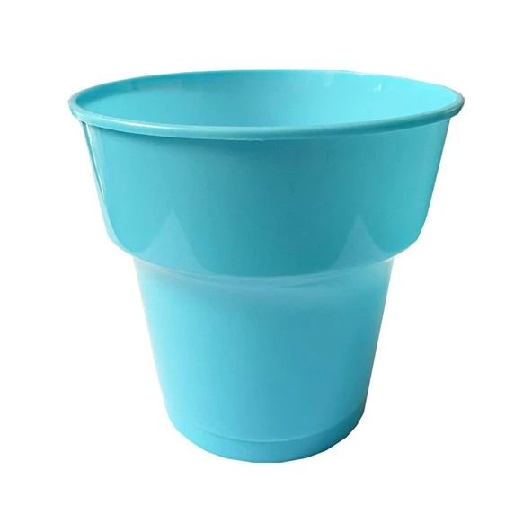 Omeyva Renkli Sert Mika Plastik Kristal Bardak - Turkuaz - 6 Oz / 180 CC - 25'li Paket ürün görseli 1