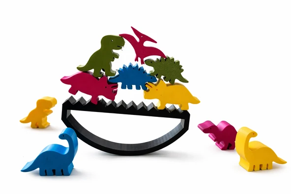 3D Baskı Dinozor Denge Oyunu – Montessori Eğitici Oyuncak, Renkli Dinozor Figürlü Denge Oyuncağı, Çocuk Motor Beceri Geliştirici ürün görseli 1