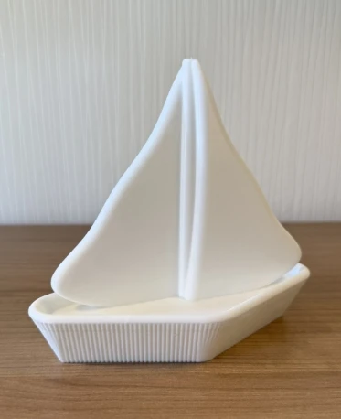 Minimalist Yelkenli Biblo - 3D Yazıcı Özel Tasarım Dekoratif Masa Üstü Obje ürün görseli 1