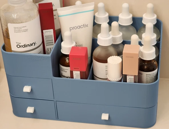 Çekmeceli Cilt Bakımı ve Serum Organizeri – Büyük Boy Kozmetik Düzenleme İstasyonu ürün görseli 1